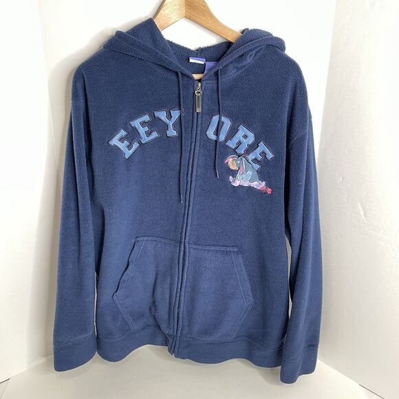 Disney Tops - Eeyore Full Zip Hoodie Sweatshirt, Womens 1X, Dark Blue, Disney, Long Sleeve